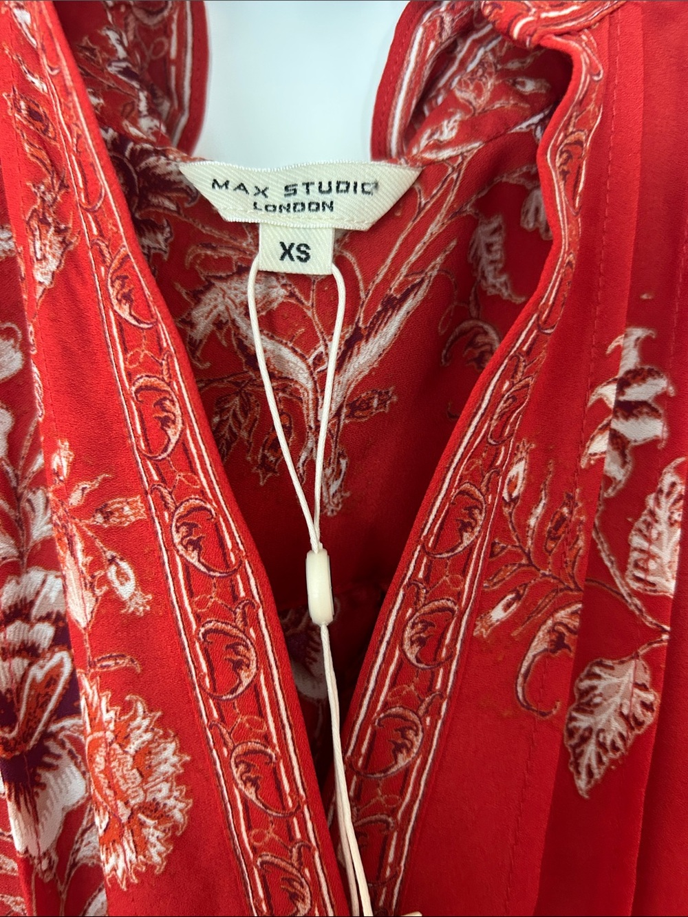 Max Studio Rust Floral Button-Front Tiered Maxi Dress - Picture 2 of 9